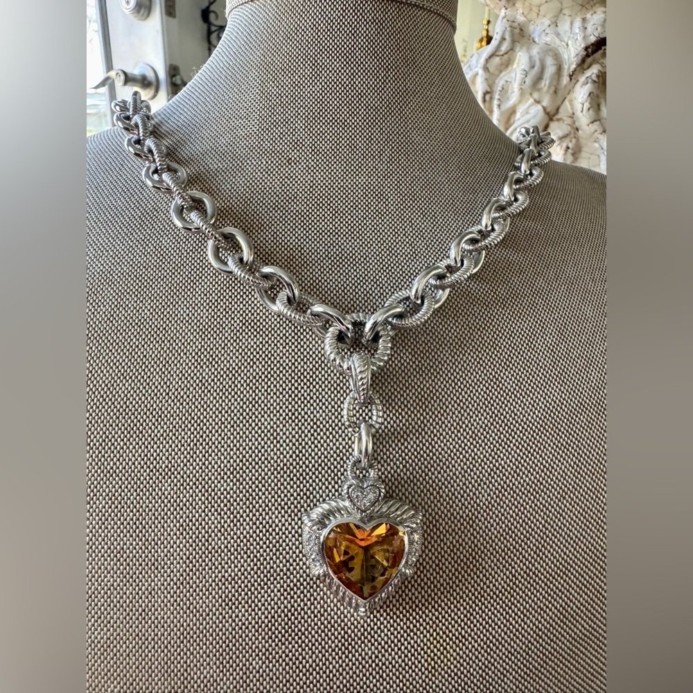 Judith Ripka Classic 100g 925 Silver Chunky Heavy Link Necklace  18” - Picture 9 of 12